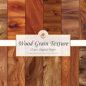 Grano de madera textura sin costuras papel digital creaciones rústicas patrón de textura de papel digital de grano de madera paquete de descarga de papel digital manualidades DIY
