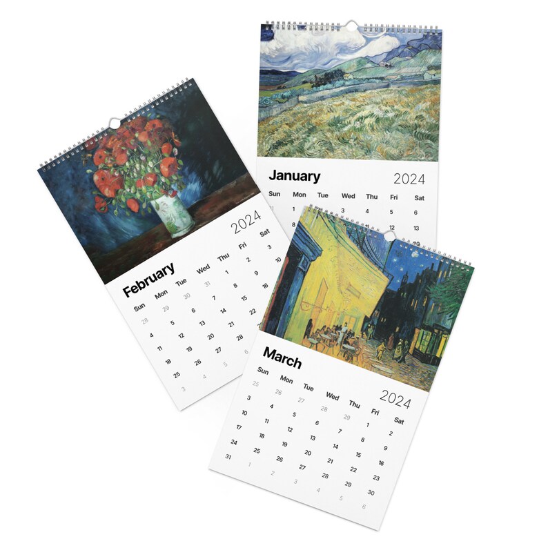 Calendar 2024 Van Gogh Painting Calendar 2024 Wall Decor Etsy