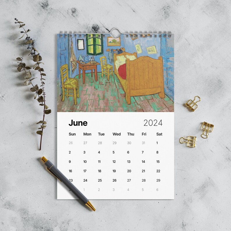 Calendar 2024 Van Gogh Painting Calendar 2024 Wall Decor Etsy