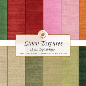 Linen Texture Digital Paper Seamless Pattern Junk Journal Scrapbook Materials Printable Rustic Decor burlap texture background wallpaper