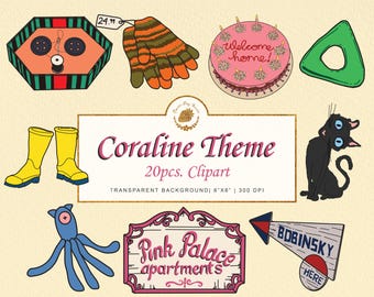 Coora Line Clipart Sticker Art Bundle: Japan Anime Journal (Digital Download)