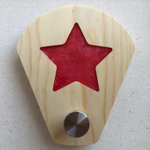 Red Star Design Wood Hanger Display for Headband and Backpack