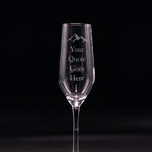 Gepersonaliseerde champagnefluit, aanpasbare glazen champagne, uw bericht gegraveerd, hoge kwaliteit, aangepaste champagnegift, Prosecco-verjaardag