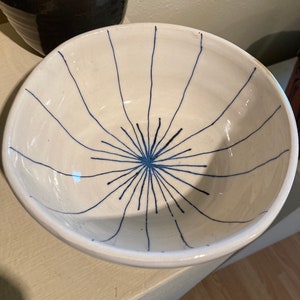 Handmade Bowl with lines image 5