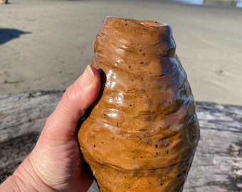 Organic shaped vase- bee hive vase- coiled container