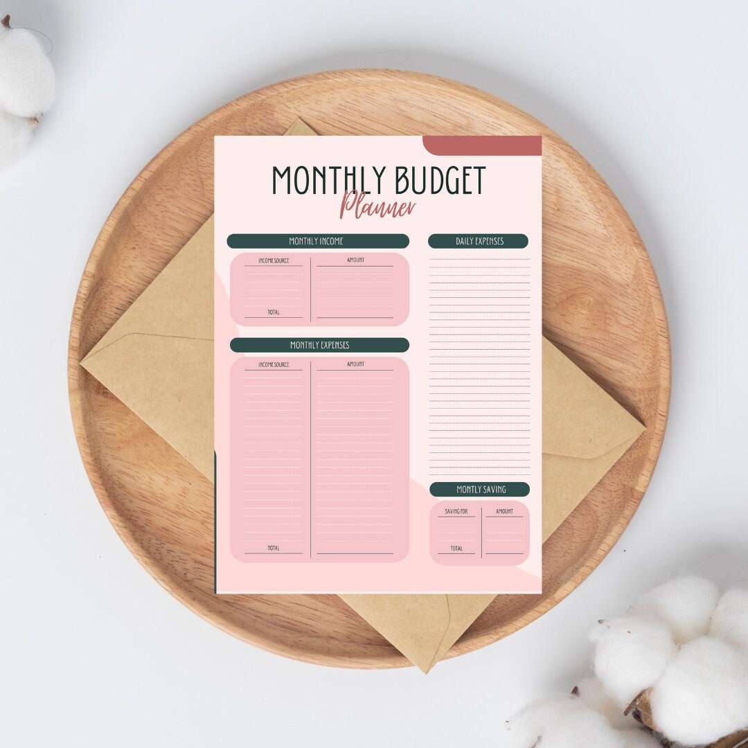 Monthly budget planner 2024 planner ipad planner minimalist planner
