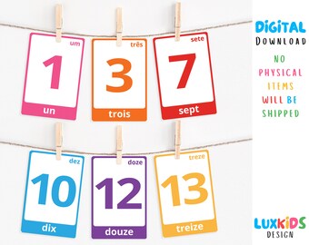 French Number Flashcards - Etsy