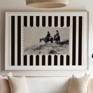 Vintage Cowboy Druck Western Wohnkultur Cowboy Wandkunst Rustikaler Mid West Cottagecore Poster Retro Rodeo Ästhetischer Wohnzimmer Druck