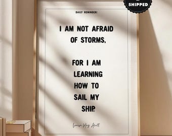Lámina decorativa motivacional de moda para pared / Póster con cita positiva / Tipografía con cita de mujer fuerte / Arte de pared para sala de estar con temática de empoderamiento femenino