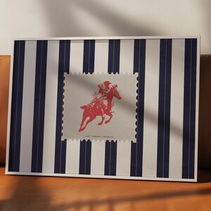 Vintage Striped Rodeo Print Western Bedroom Poster Cowboy Wall Art Rustic Mid West Mid Century Modern Decor Retro Horse Aesthetic Print Gift