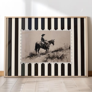 Vintage Cowgirl Druck Western Wohnkultur Cowboy Wandkunst Rustikaler Mid West Cottagecore Poster Retro Rodeo Ästhetischer Wohnzimmer Druck