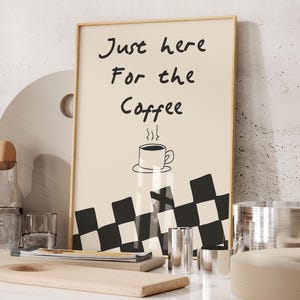 Impressão de pôster de café, impressão de arte retrô de café expresso, decoração de bar de café da manhã, arte de parede de cozinha moderna, pôster de parede de cozinha moderno