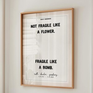 Motivational Trendy Wall Art Print | Positive Quote Poster | Strong Woman Quote Typography | Female Empowerment Living Room Wall Art Gift