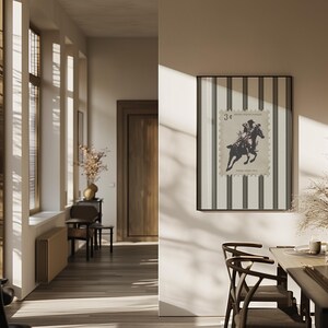 Vintage Striped Rodeo Print Western Bedroom Poster Cowboy Wall Art ...