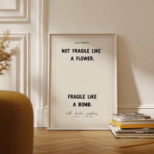 Motivational Trendy Wall Art Print | Positive Quote Poster | Strong Woman Quote Typography | Female Empowerment Living Room Wall Art Gift