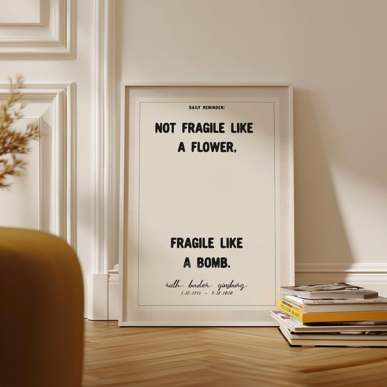 Motivational Trendy Wall Art Print | Positive Quote Poster | Strong Woman Quote Typography | Female Empowerment Living Room Wall Art Gift