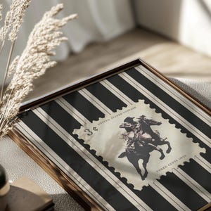 Vintage Striped Rodeo Print Western Bedroom Poster Cowboy Wall Art ...