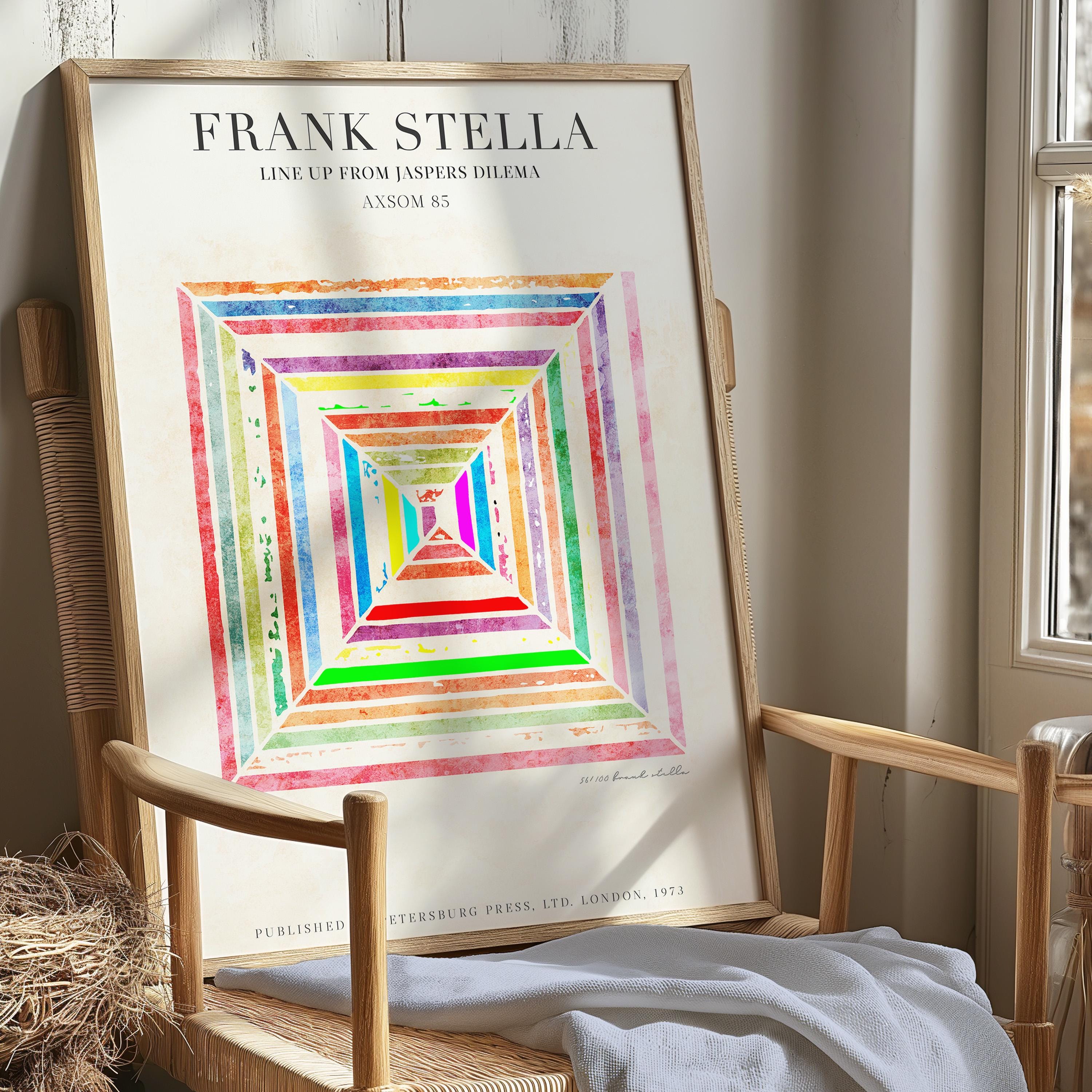 フランク・ステラ展ポスター ヴィンテージ レトロカラープリント