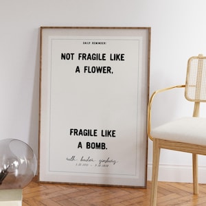 Motivational Trendy Wall Art Print | Positive Quote Poster | Strong Woman Quote Typography | Female Empowerment Living Room Wall Art Gift