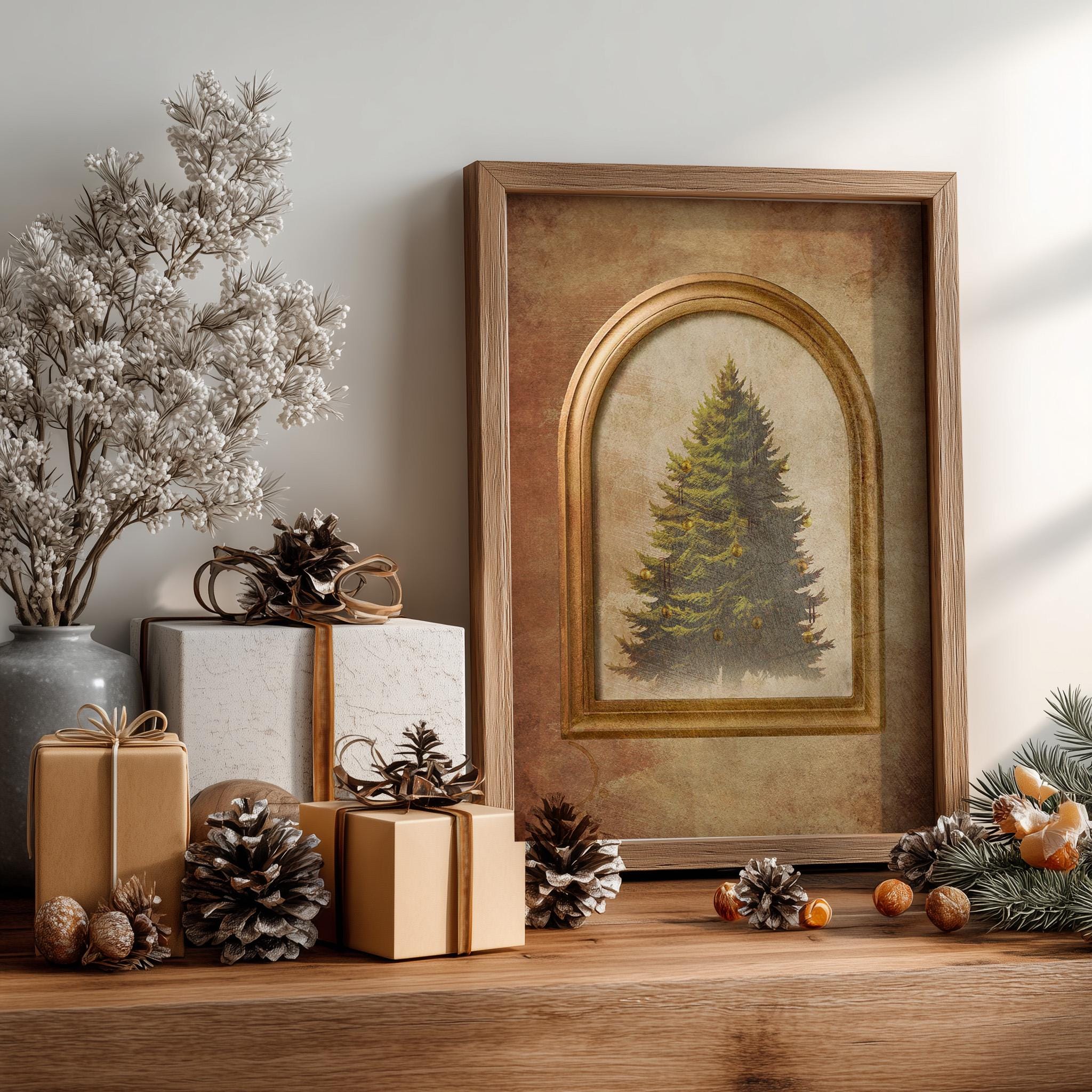 Studio Mcgee Christmas Tree Print, Viral Christmas Tree Art