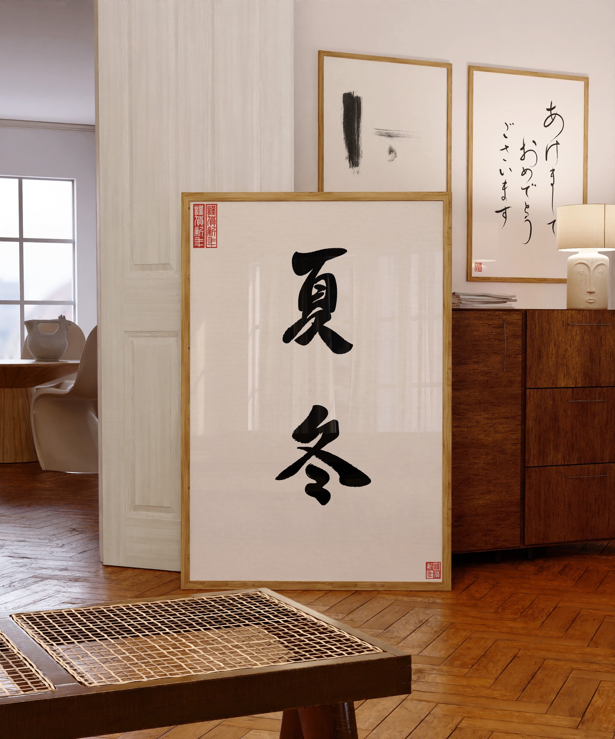 多色使いの掛軸 人物像と漢字の書 il_fullxfull.6607870357_gsmp.jpg