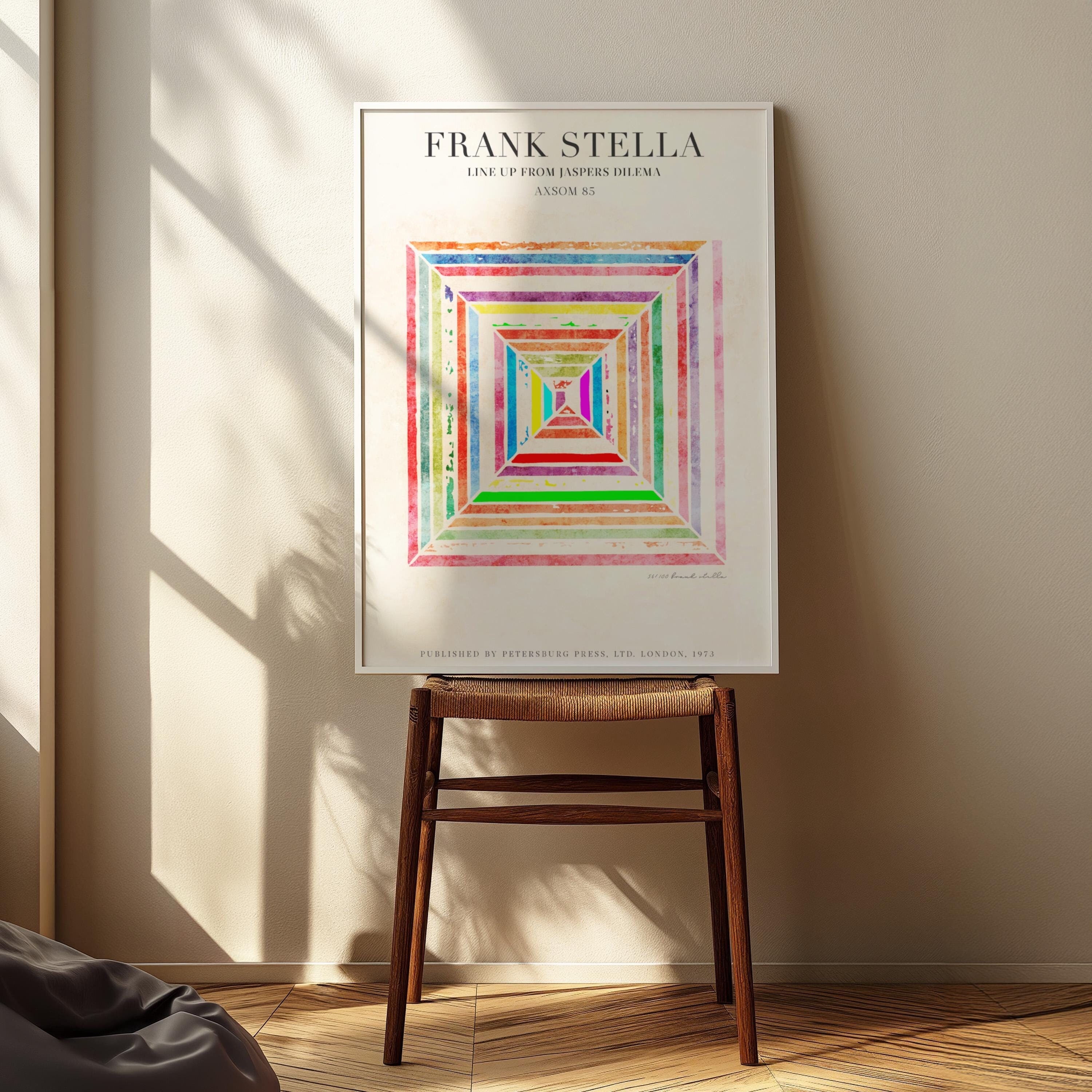 フランク・ステラ展ポスター ヴィンテージ レトロカラープリント