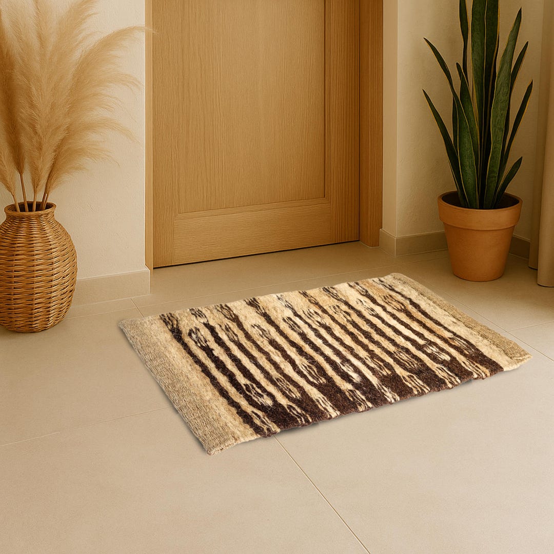Handwoven Sisal Entryway Rug, Brown & Beige Welcome Mat - Etsy