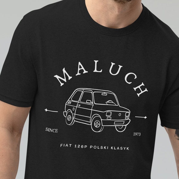 Polski Fiat 126p Shirt, Fiat Tee, Polski Maluch Logo Tee, Mały Fiat Koszulka, Polish Dad Present, Polish Car Logo Shirt, Polskie Auto Nadruk