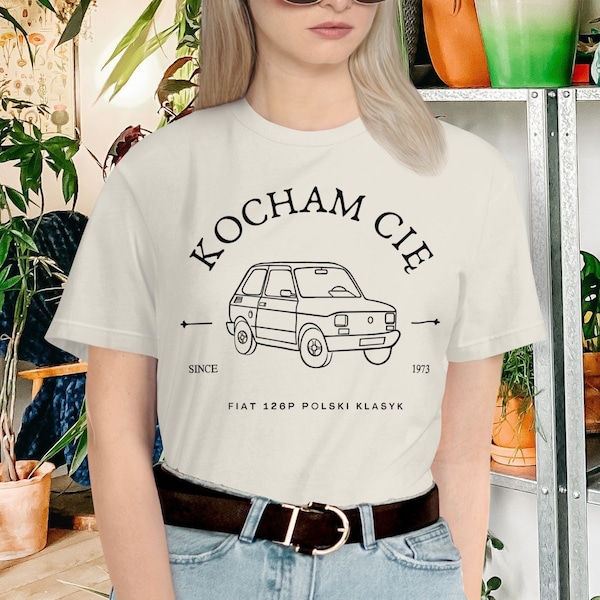 Kocham Polski Maluch Shirt, Polski Mały Fiat Logo Koszulka, Kocham Cie Shirt, Unique Polish Tee, Cute Polska Shirt, Polski Fiat 126p Shirt,