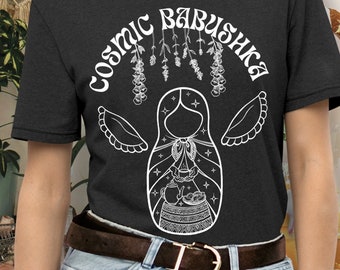 Babushka Pierogi Camisa, Camisa Slavic Folklore, Polska Babcia Koszulka, Camisa Sabia Abuela Eslava, Camisa Babushka Boho, Camisa Eco Unisex,