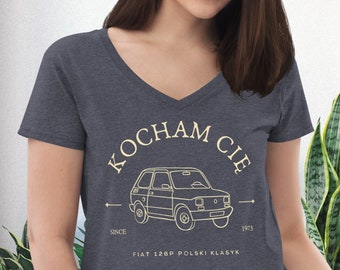 Kocham Cie Tee, Polski Maluch Tshirt, Polski Mały Fiat Logo Koszulka, Kocham Cię Koszulka, Unique Polish Shirt, Cute Polska Shirt, Fiat 126p