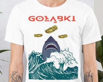 Gołąbki Shark Polska Koszulka, Funny Polish Food Shirt, Golabki Shirt, Funny Golabki Shirt, Stuffed Cabbage Shirt, Cabbage Rolls Shirt,