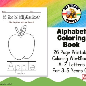 26 Printable Alphabet Coloring Worksheets, Preschool-kdg Phonics ...