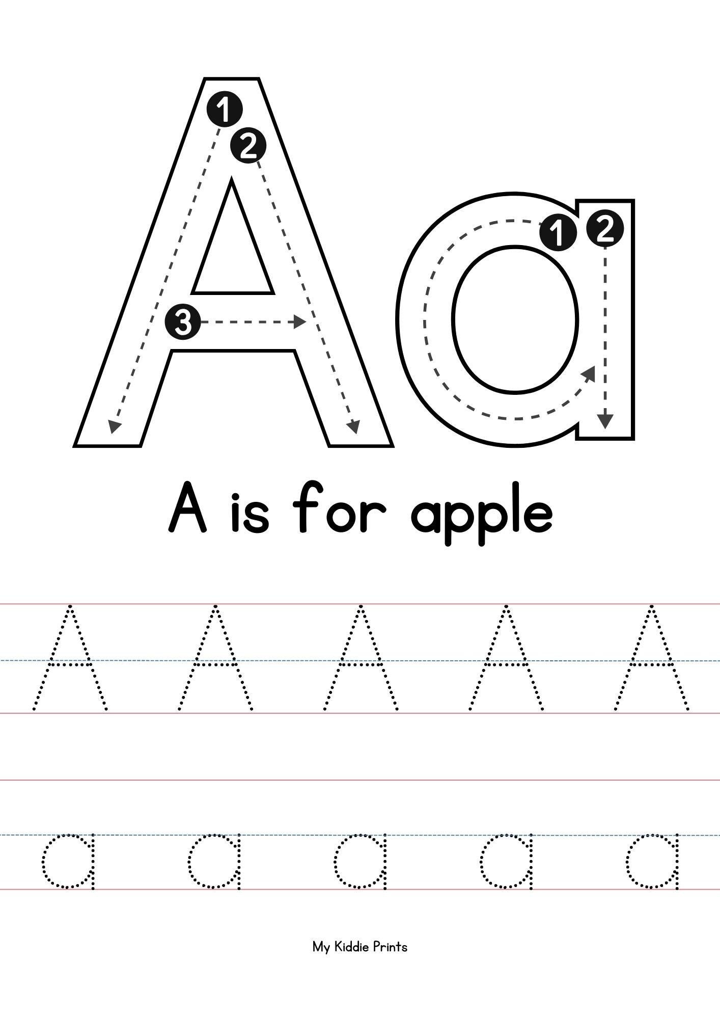 Printable Alphabet Tracing Worksheets for Preschoolers | A-Z Letter Tracing Practice Sheets | Homeschool Early Learning PDF