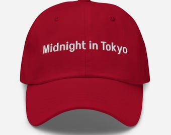 Midnight in Tokyo Hat – Embroidered Travel Dad Cap – City Souvenir