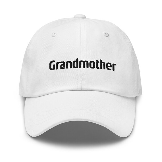 Grandmother Embroidered Hat: Chino Cotton Twill Grandma Cap - Etsy