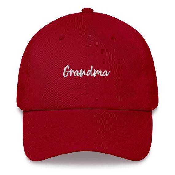 Grandma Hat: Embroidered Chino Cotton Twill Cap - Etsy Canada
