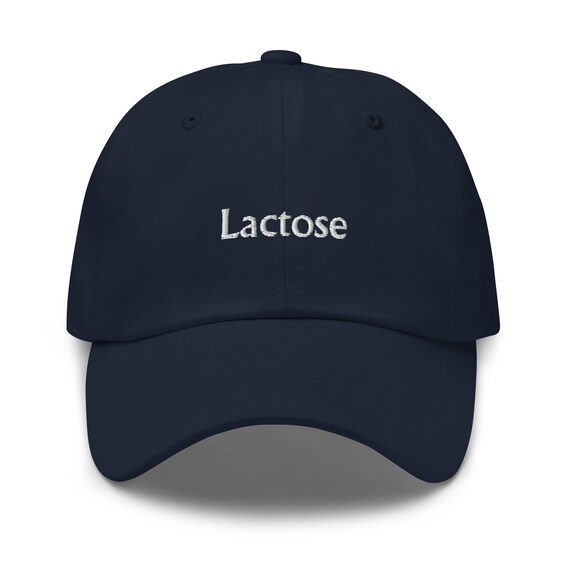 Lactose Embroidered Dad Hat: Chino Cotton Twill Cap - Etsy display picture 1