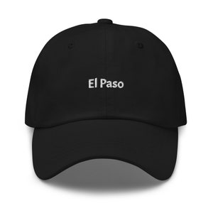 El Paso Embroidered Hat: Vintage Style Cotton Twill Baseball Cap