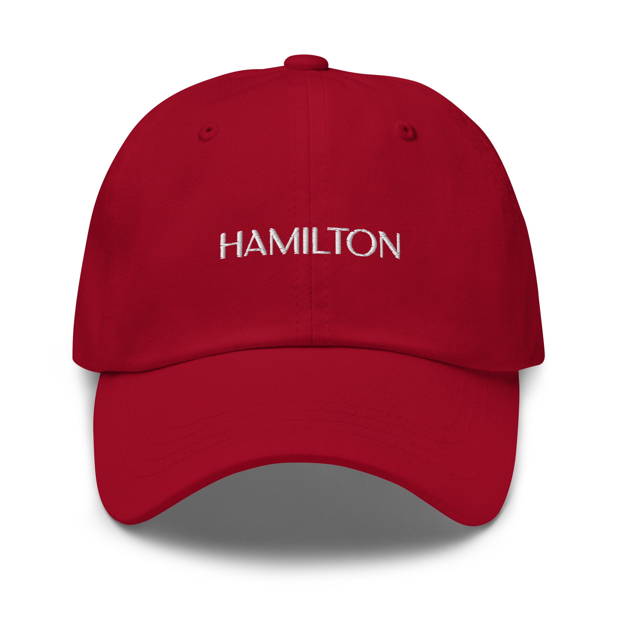 Hamilton Baseball Cap: Embroidered Chino Cotton Twill Dad Hat - Etsy