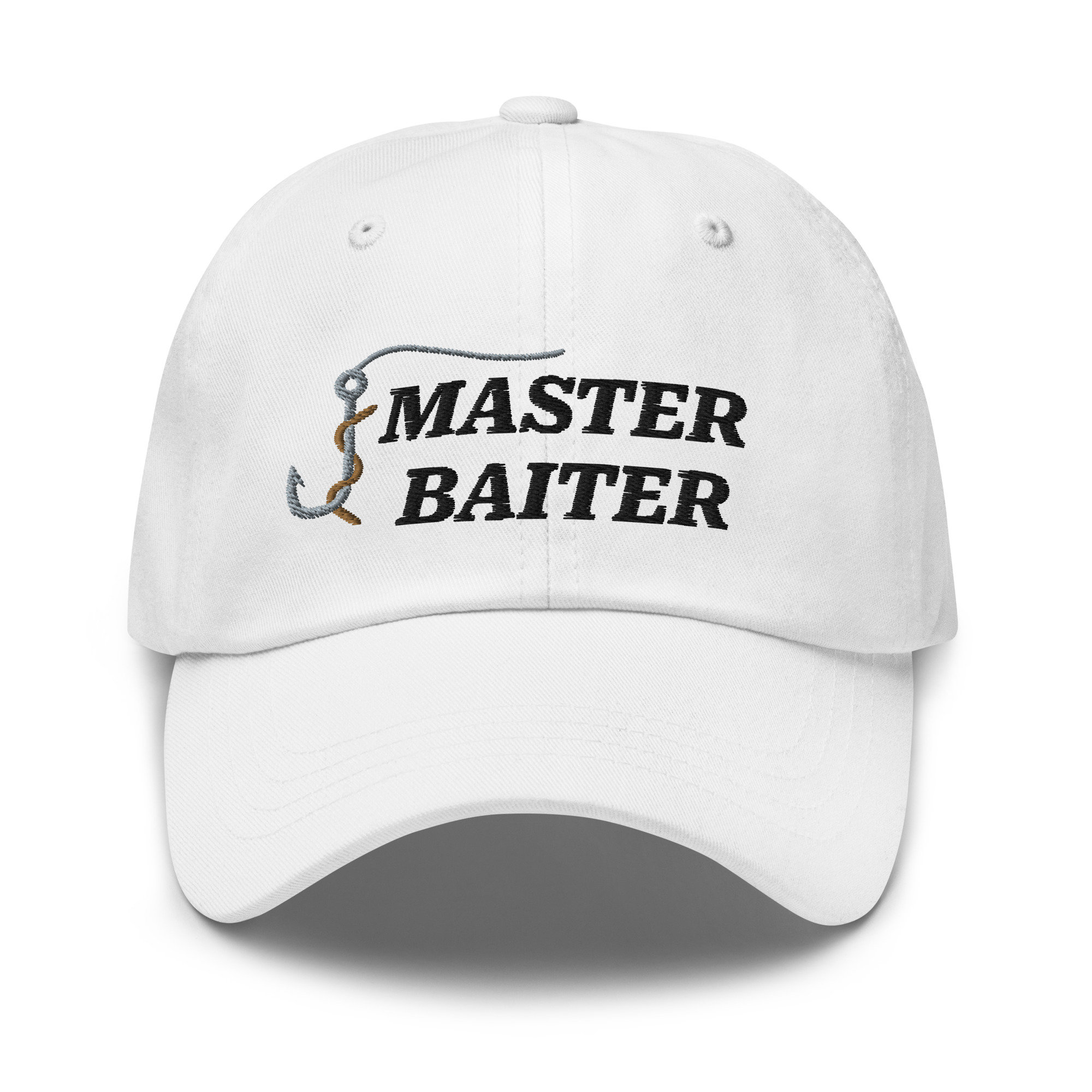 Custom Embroidered Master Baiter Fishing Hat / Adult Humor Fathers