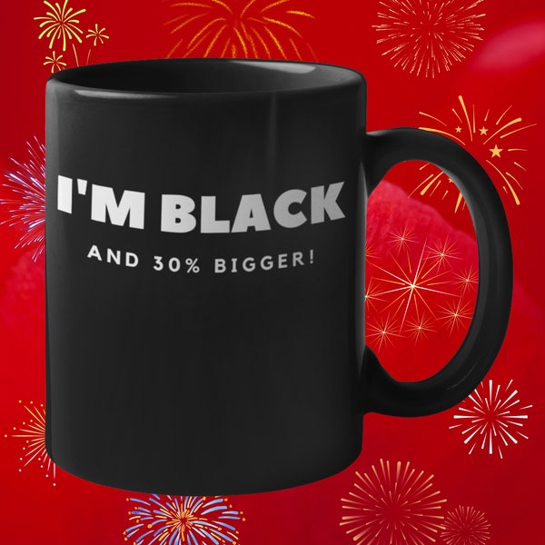 Size Does Matter, Adult Gag Gifts for Men Under 20 Dollars, Worlds Biggest Coffee Mug, Big Black Guy Coffee Mug, Biggest Coffee Mugs for Men