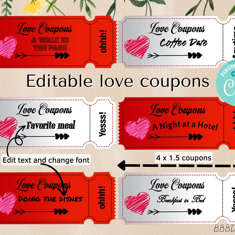 Coupon Template Etsy