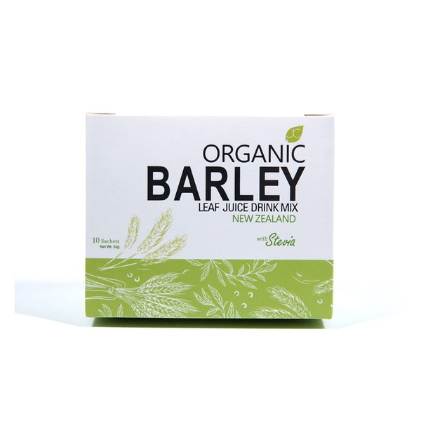 JC Organic Barley Juice Powder - 10 x 3.2g Sachets - Complete Protein, Amino Acids, Vitamins and Minerals