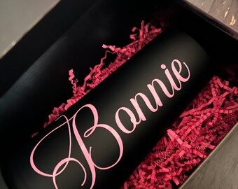 Personalization Matte black 22oz acrylic cold cup, Tumbler with black straw, personalized cold cup, reusable cold cup, birthday gift