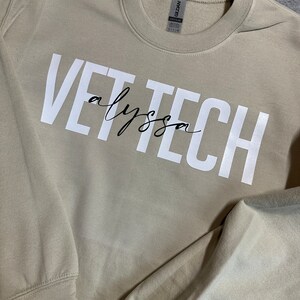 Vet Tech crewneck with name