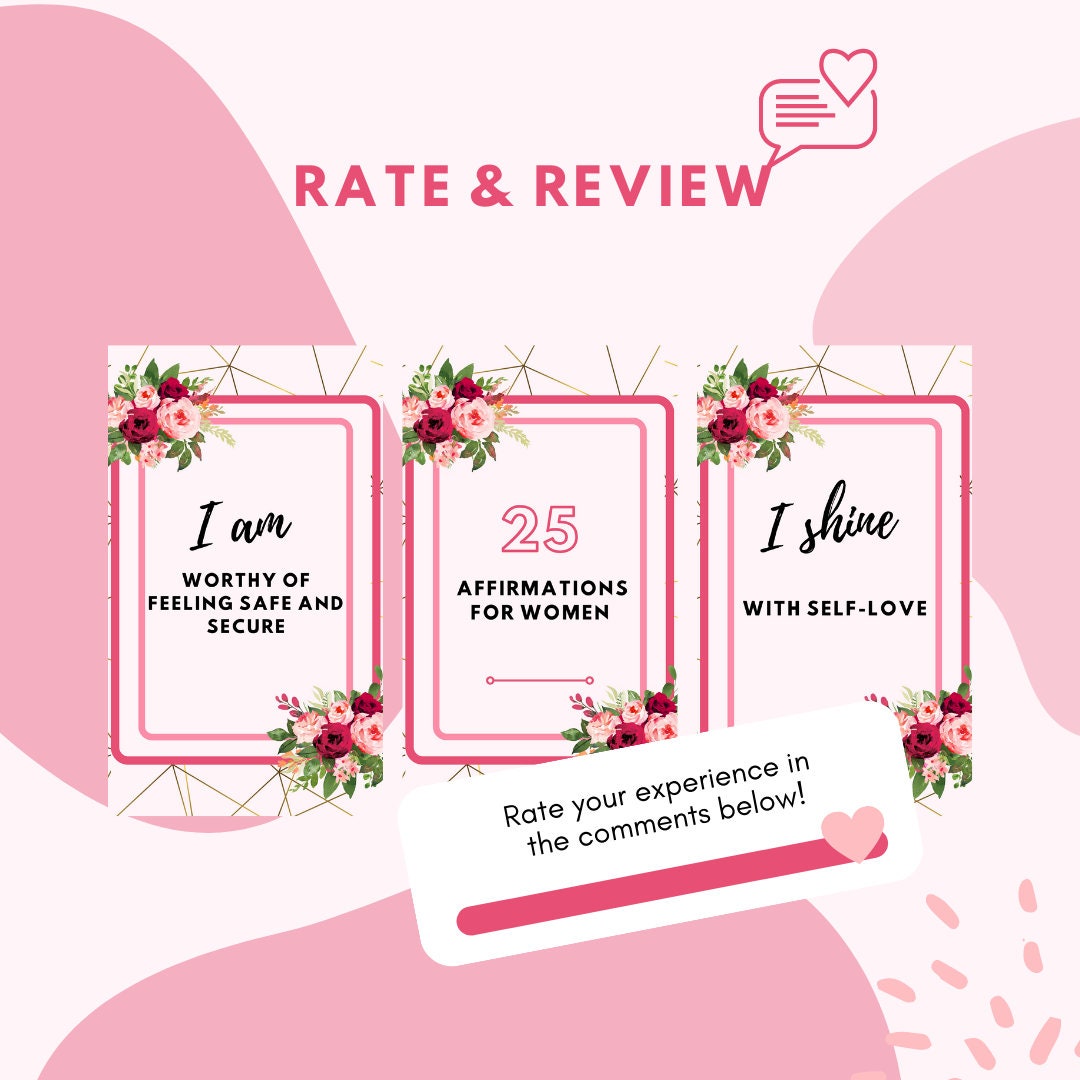 Editable Self Care Card Deck 25 Women Affirmation Cards Affirmations ...