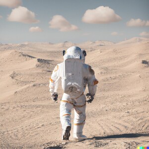 Desert Explorer 2: An Astronaut’s Journey - astronaute, espace, art numérique, science-fiction