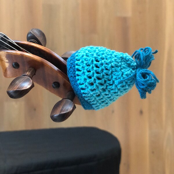 handmade crocheted hat for violin scroll, 100% ultra pima cotton