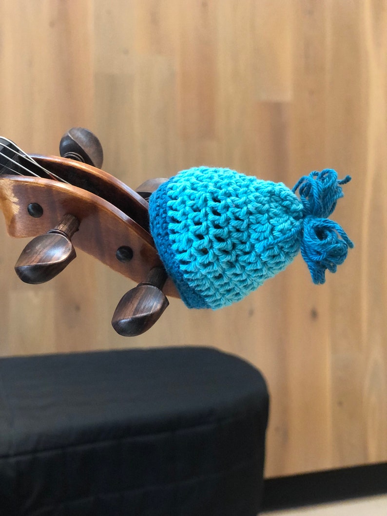 handmade crocheted hat for violin scroll, 100% ultra pima cotton image 1